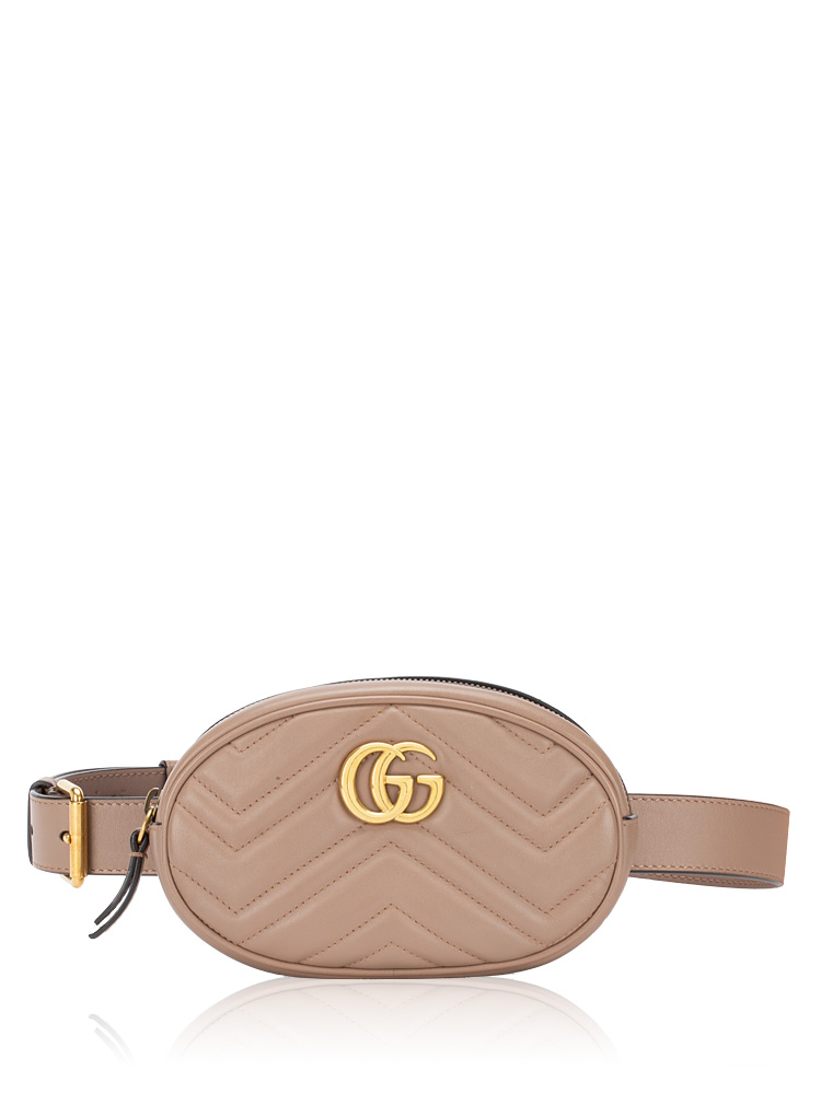 GG Marmont Matelasse Belt Bag Porcelain Rose Sz 85