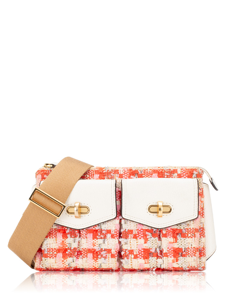Cargo Tweed Medium Sling Bag Pink Multi