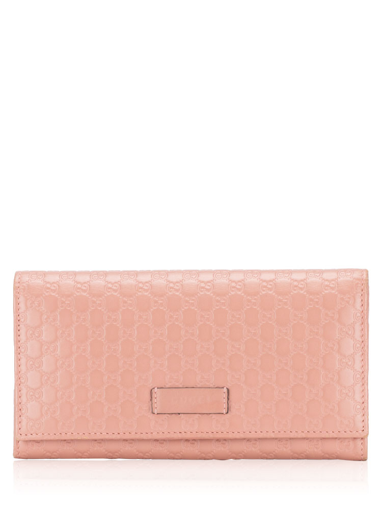 Microguccissima Bi-fold Long Wallet Pink