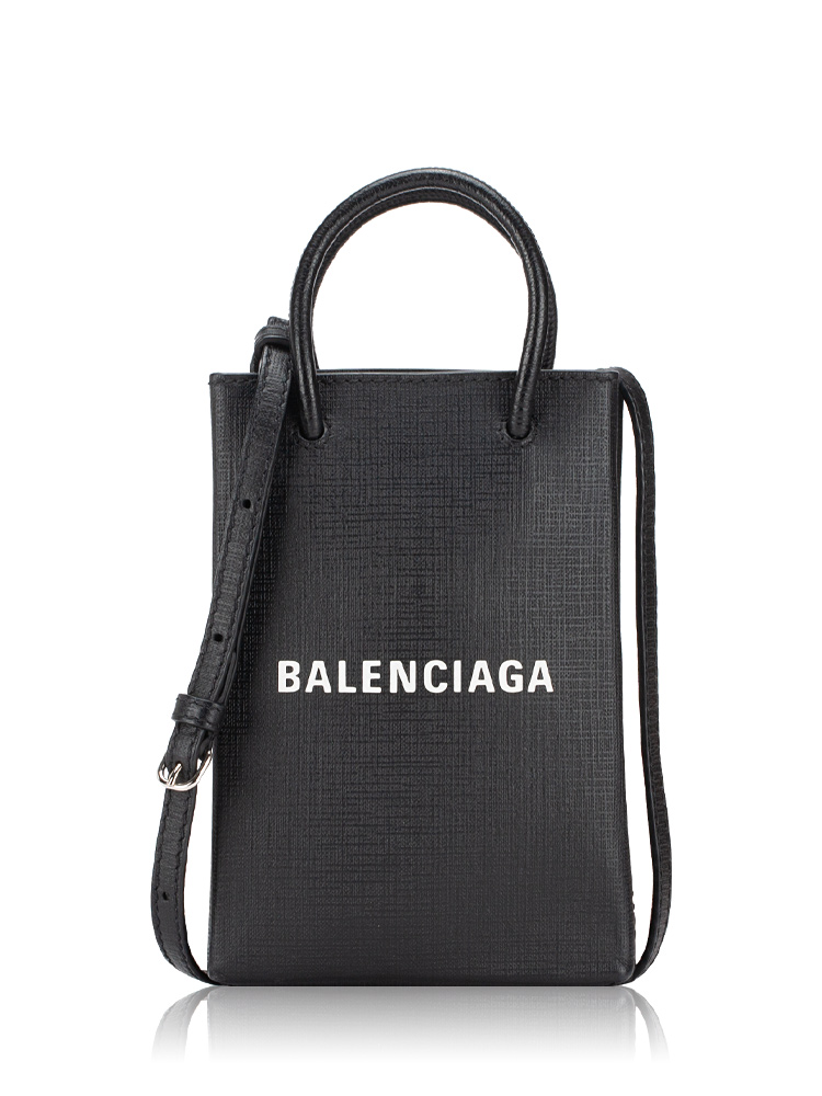 Calfskin Everyday Phone Crossbody Black