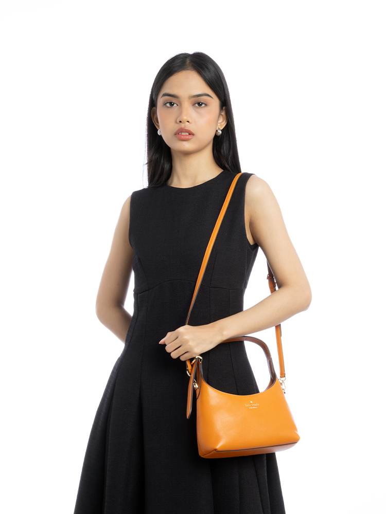 454 Smooth Leather Mini Crossbody Orange Jasper
