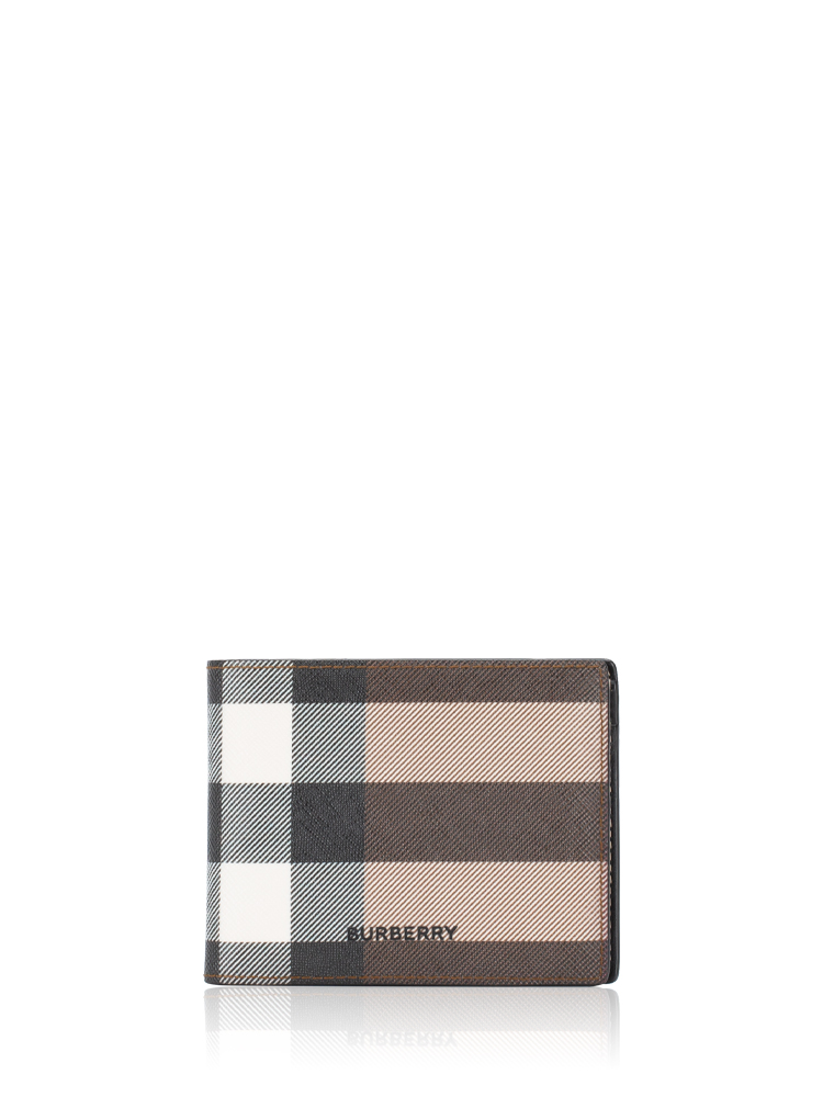 Giant Check Bifold Wallet Birch Brown