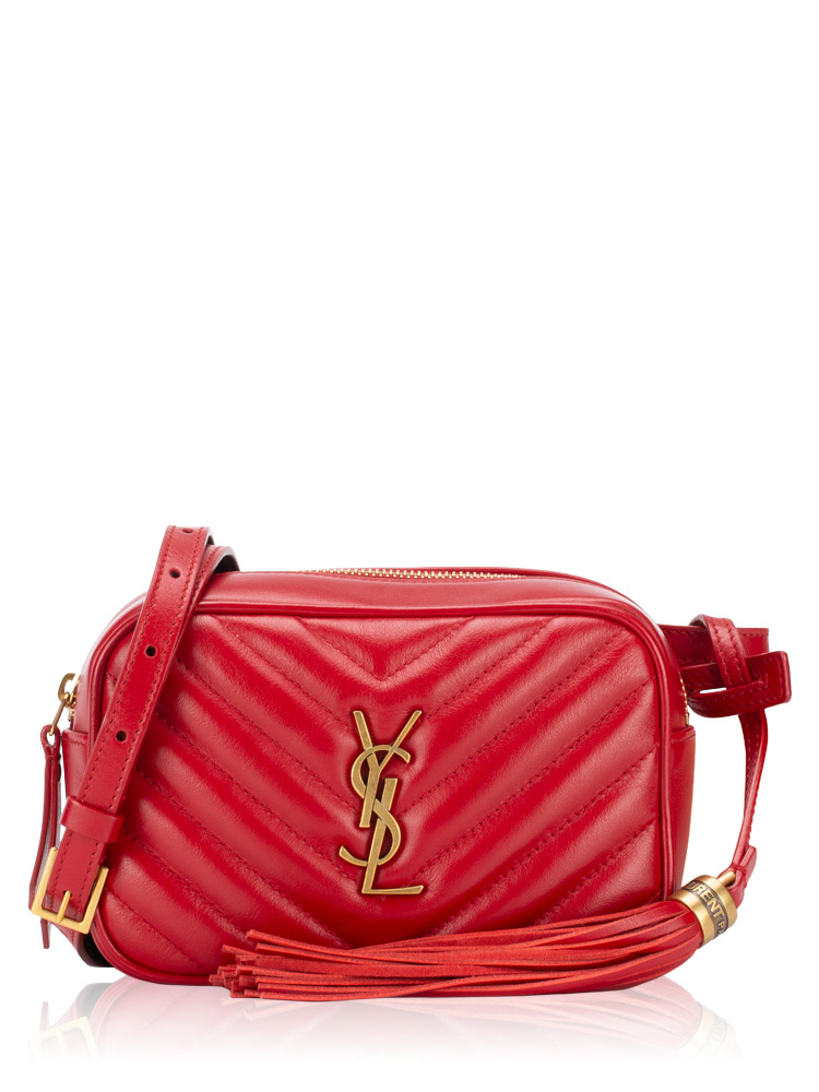 Calfskin Matelasse Monogram Lou Belt Bag Red