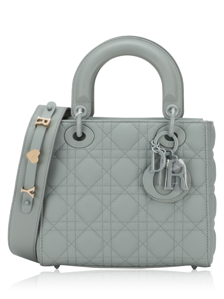 Ultra Matte Cannage Small My ABCDior Lady Dior Stone Gray