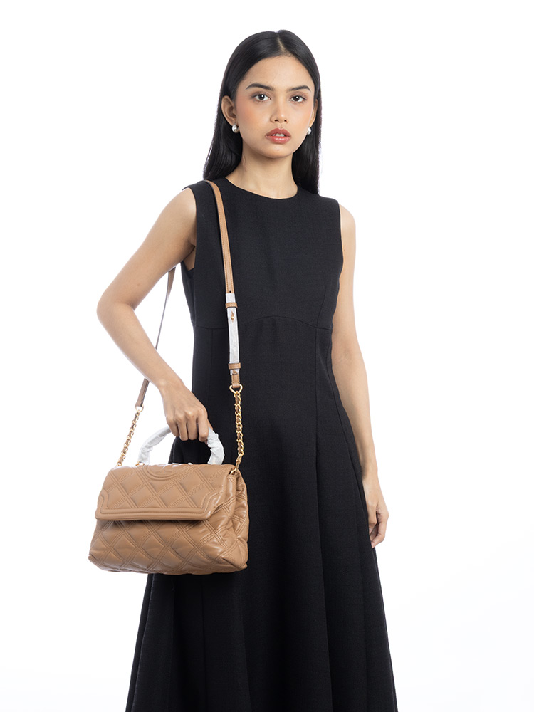 Fleming Soft Top Handle Satchel Tiramisu