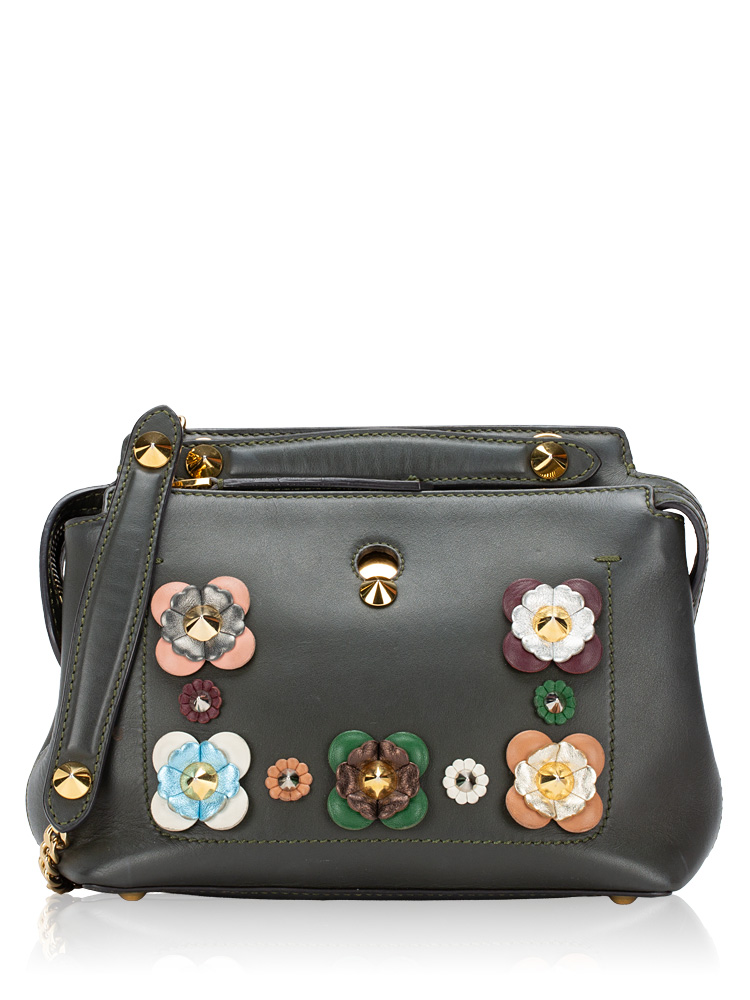 Vitello Baltico Flowerland DotCom Small Satchel Green