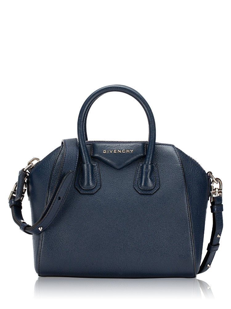 Sugar Goatskin Mini Antigona Navy