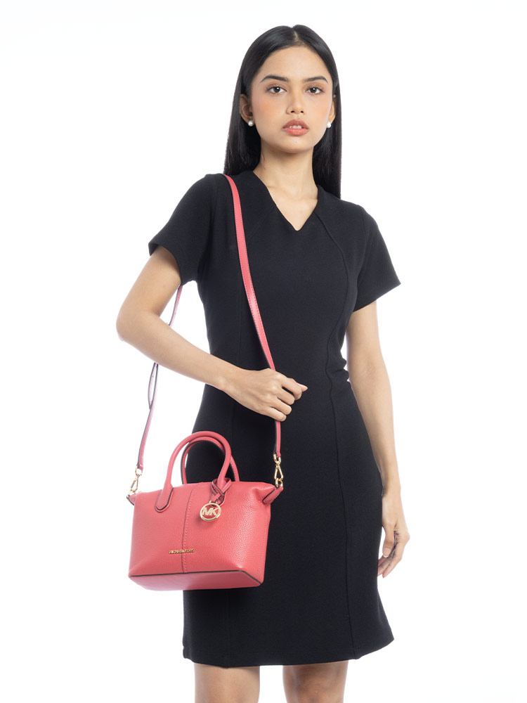 Hyde Leather Small Satchel Light Berry Sorbet