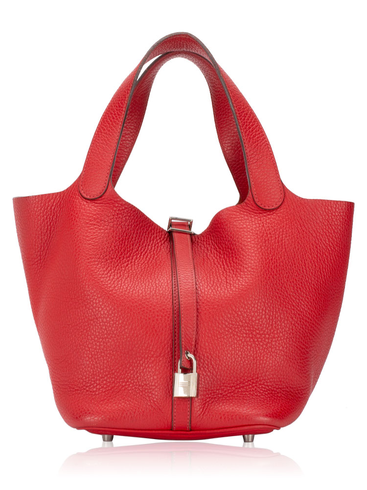 Taurillon Clemence Picotin Lock 22 Rouge Casaque