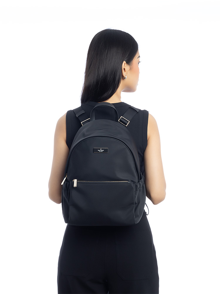 Carter Nylon Dome Backpack Black