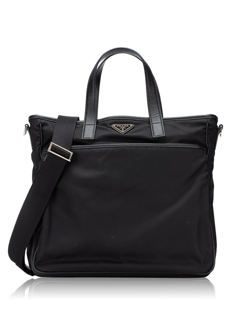 2VG032 Tessuto Saffiano Tote Nero