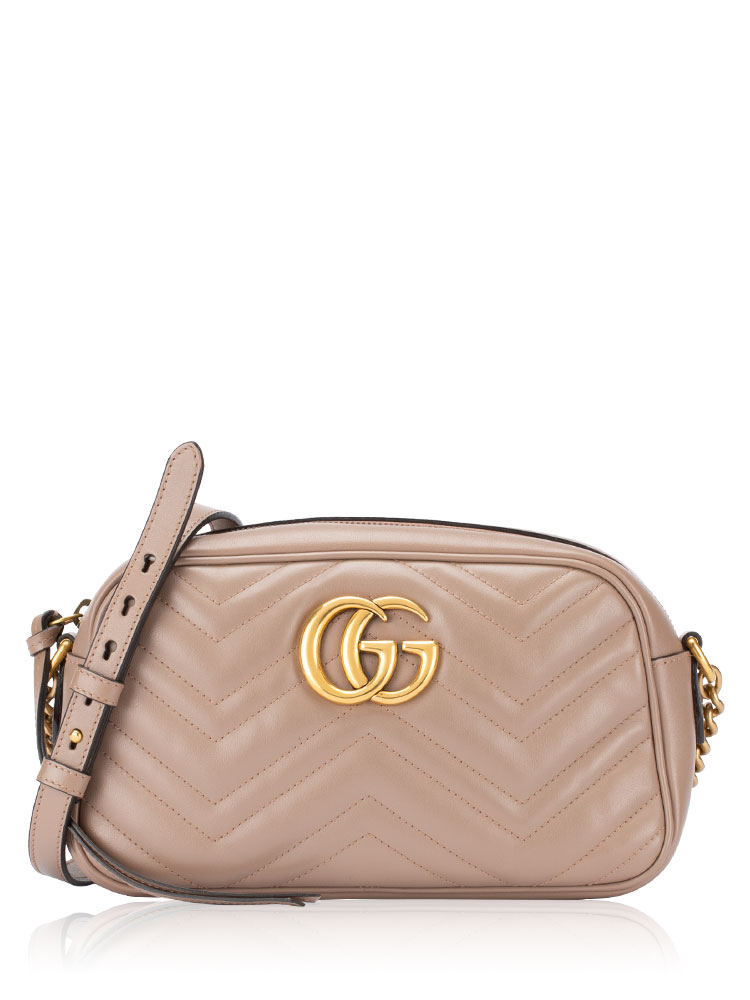 GG Marmont Matelasse Small Camera Bag Porcelain Rose