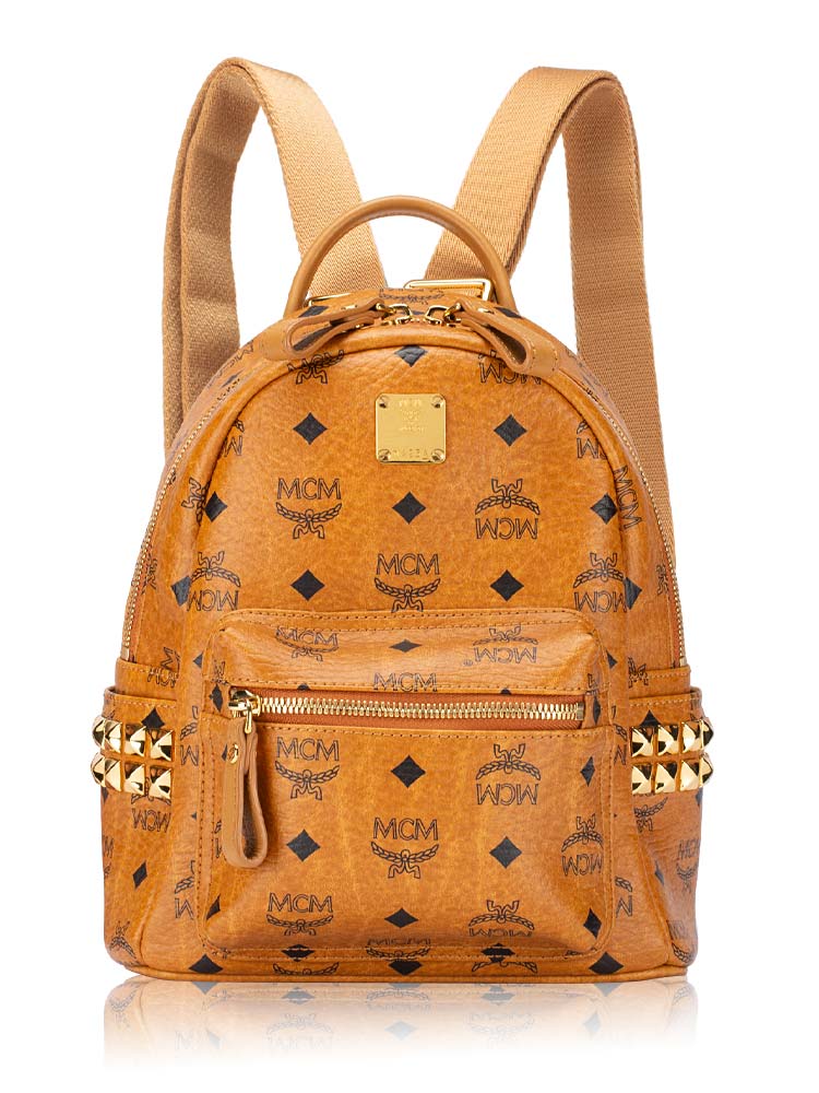 Visetos Stark Side Stud Mini Backpack Cognac