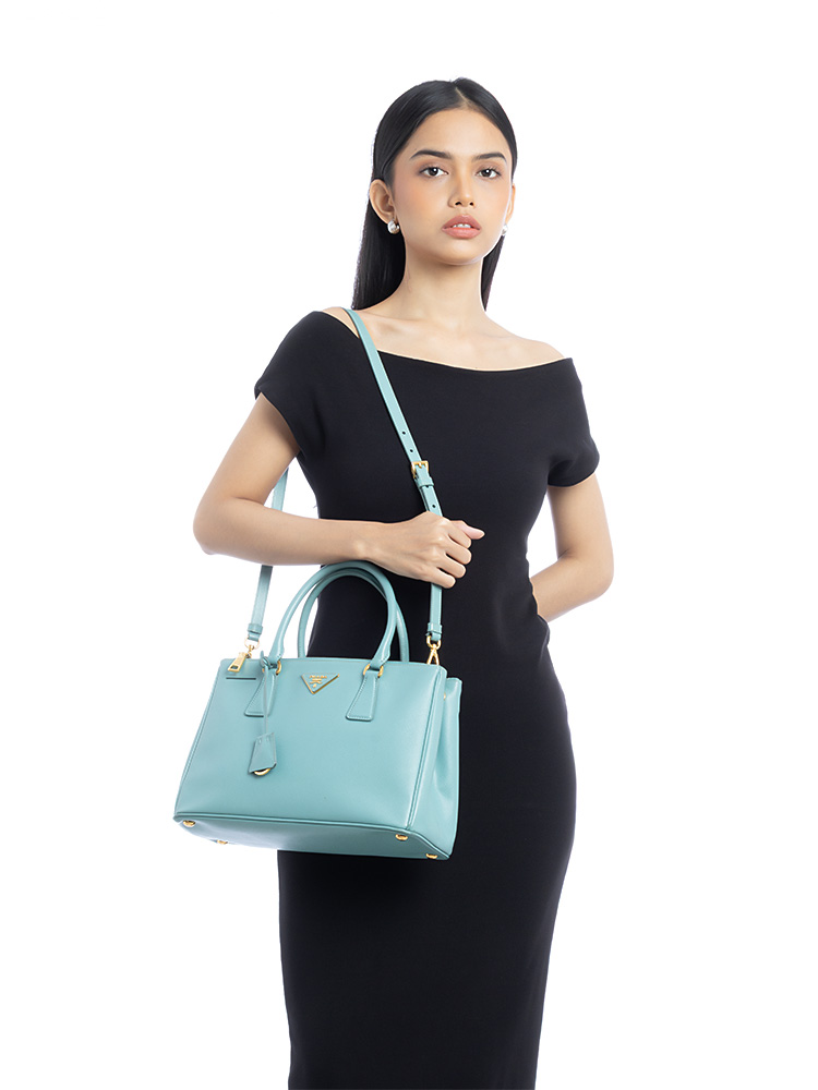 BN1801 Saffiano Lux Double Zip Small Tote Anice