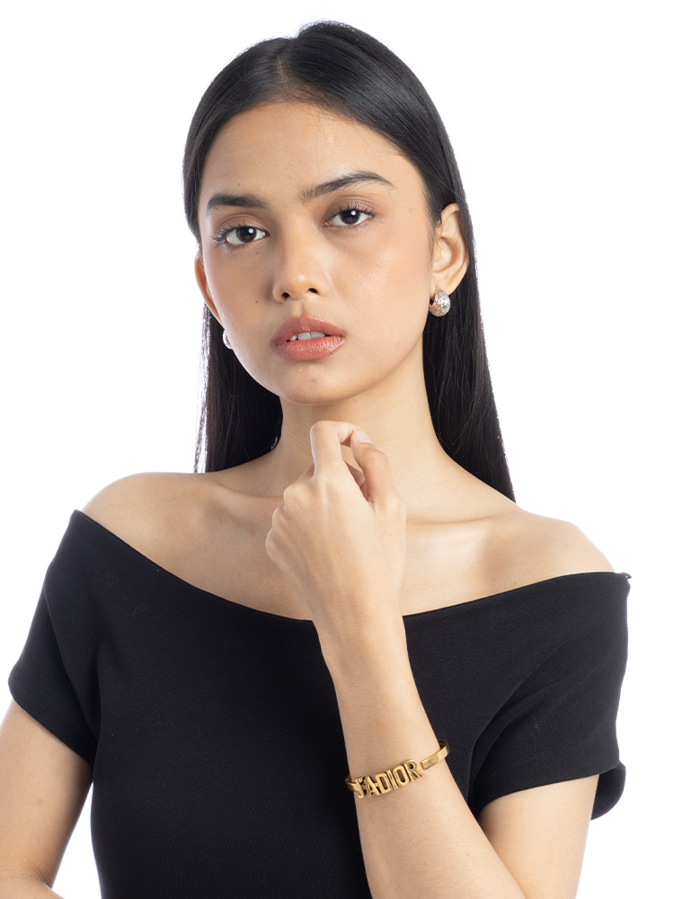 Metal J'Adior Cuff Bracelet Gold