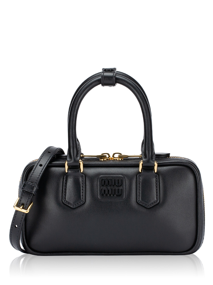 5BP088 Nappa Arcadie Mini Top Handle Bag Black