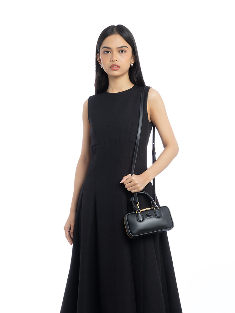 5BP088 Nappa Arcadie Mini Top Handle Bag Black