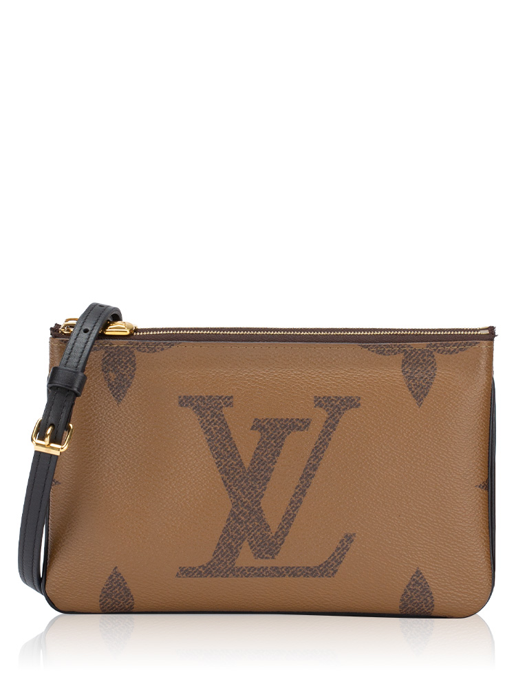 Monogram Reverse Giant Double Zip Pochette