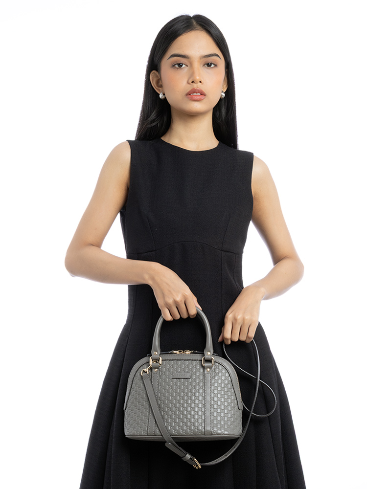 Microguccissima Mini Dome Bag Grey