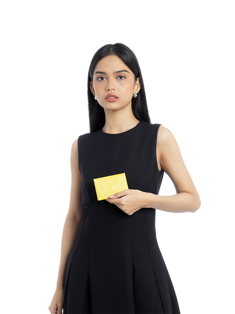 Chevre Mysore Calvi Card Case Limoncello