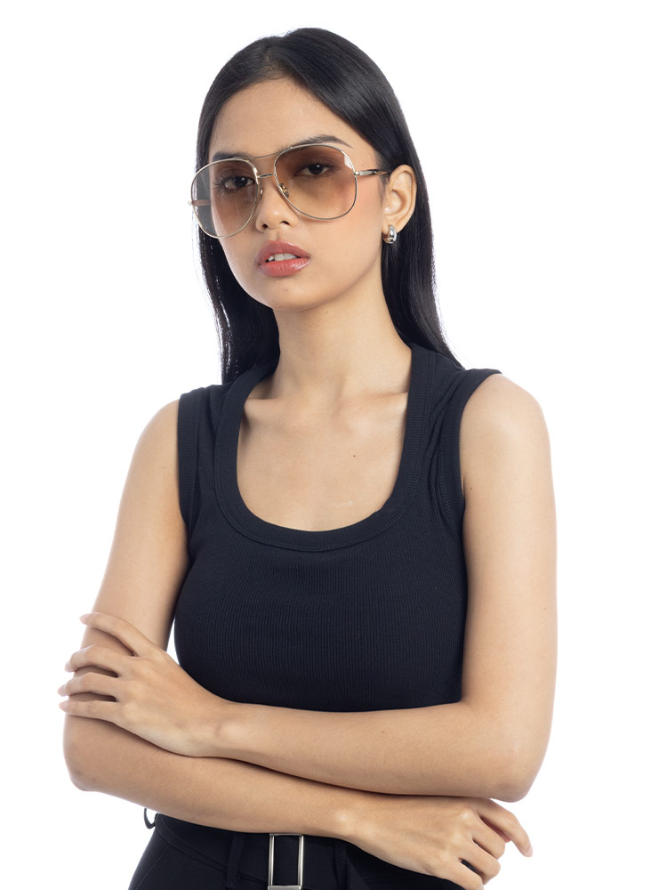 Metal Aviator CE127S Sunglasses Gold