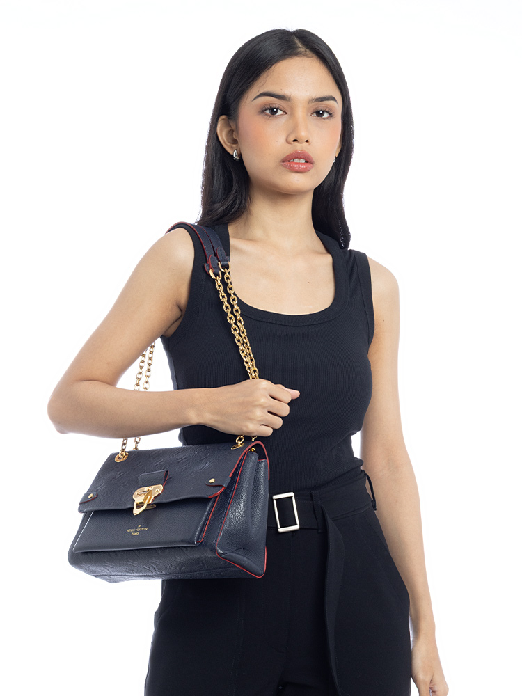 Monogram Empreinte Vavin PM Marine Rouge