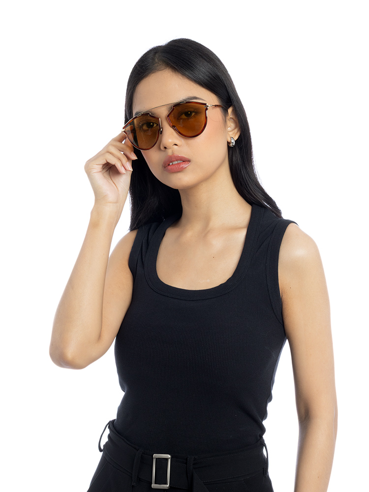 06J70 So Real Rise Sunglasses Yellow Gold Havana