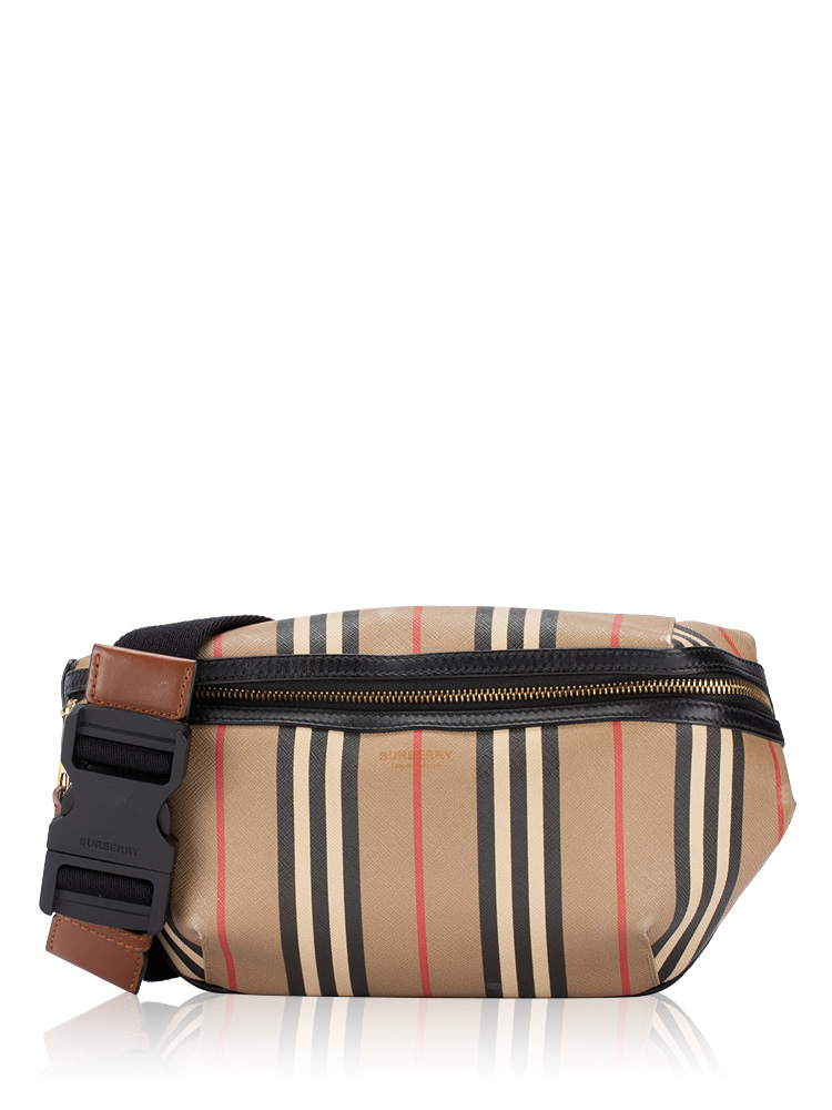E-Canvas Icon Stripe Sonny Bum Bag Archive Beige