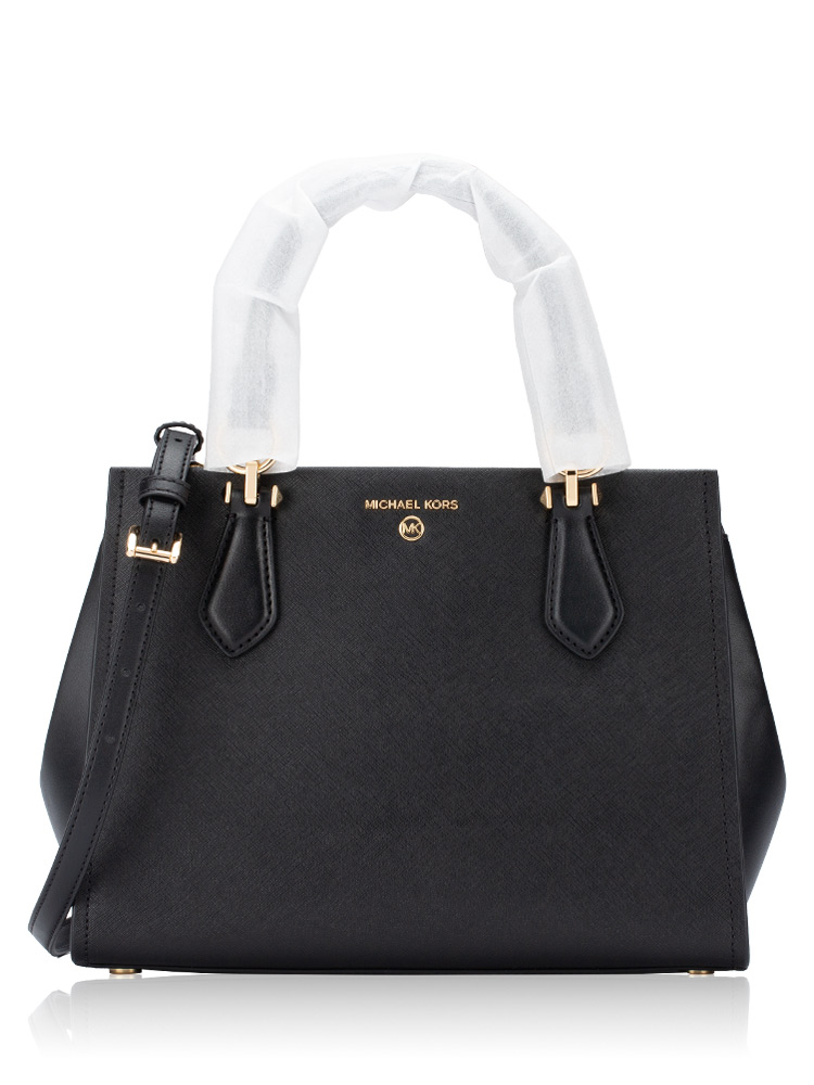Marilyn Leather Medium Satchel Black