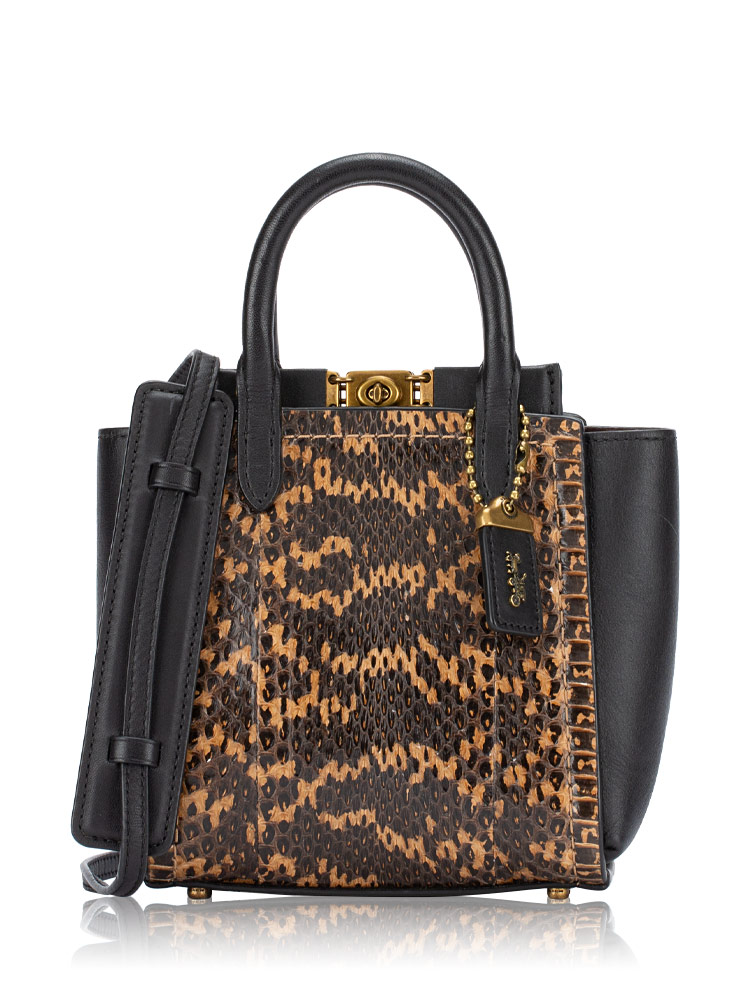 79295 Troupe Snakeskin 16 Tote Black