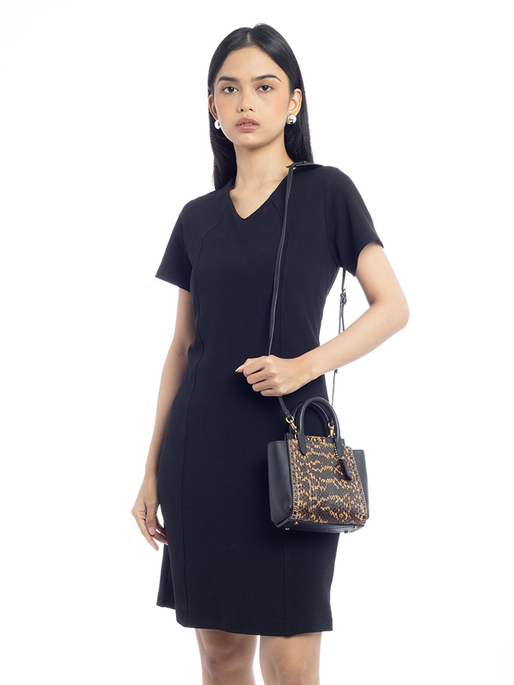 79295 Troupe Snakeskin 16 Tote Black
