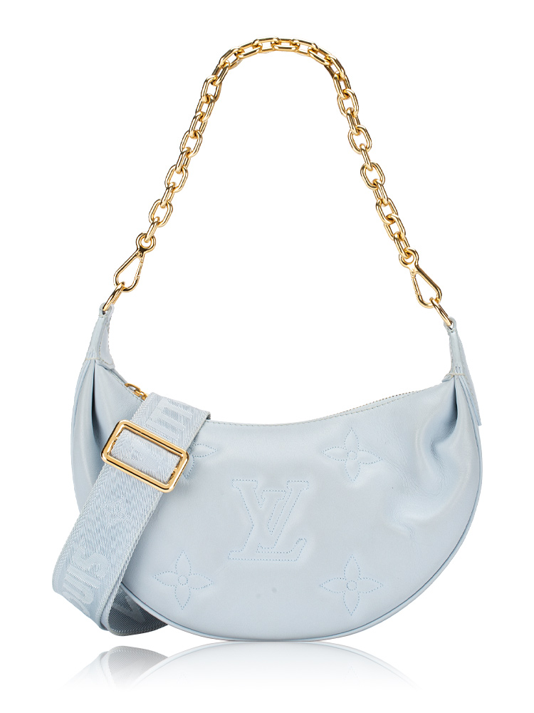 Calfskin Bubblegram Over The Moon Ice Blue