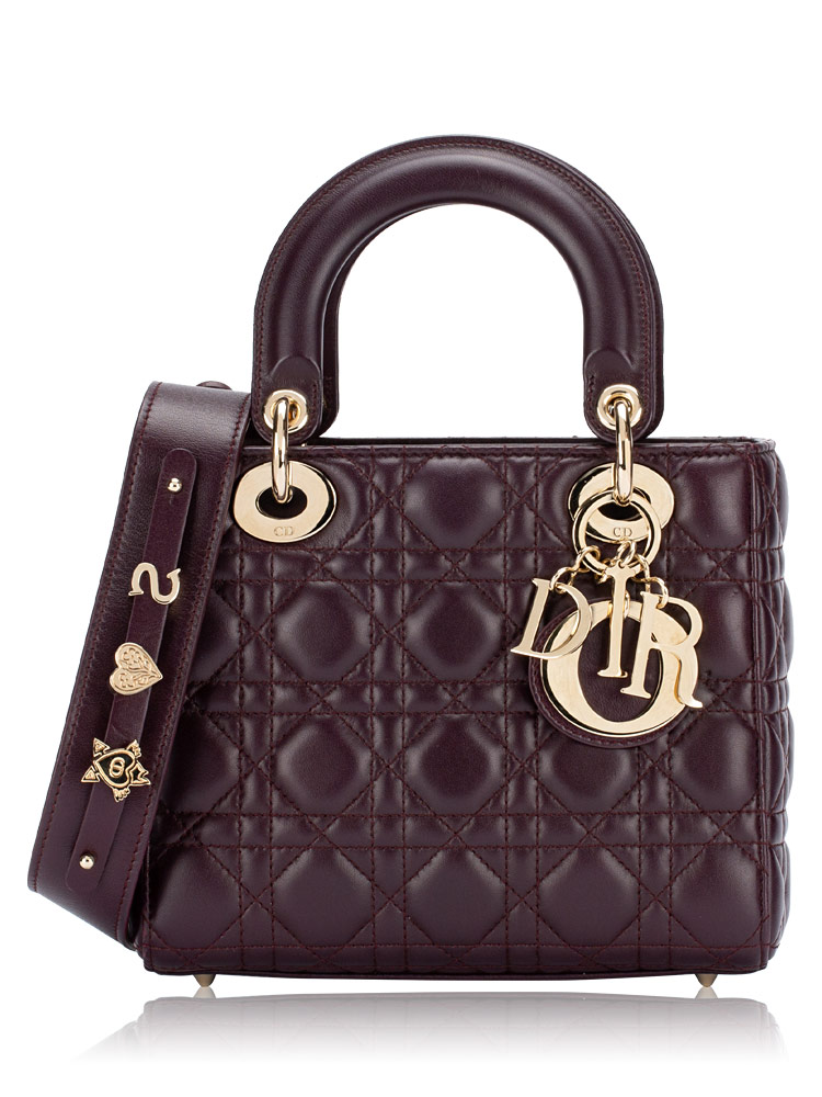 Lambskin Cannage My ABCDior Small Lady Dior Plum