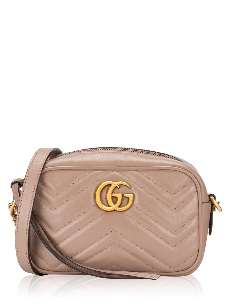GG Marmont Matelasse Mini Camera Bag Porcelain Rose