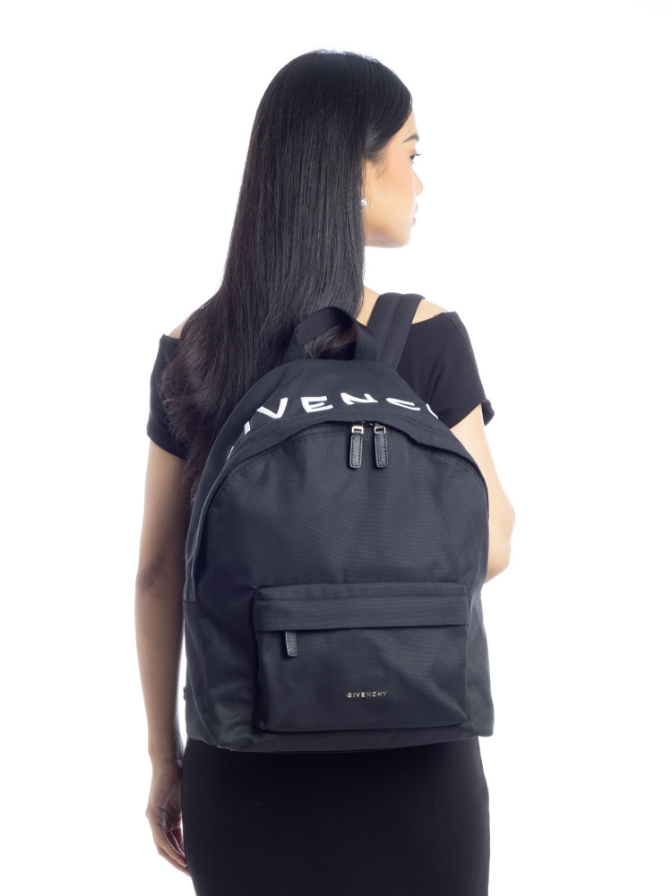 Nylon Essential Logo Backpack Black