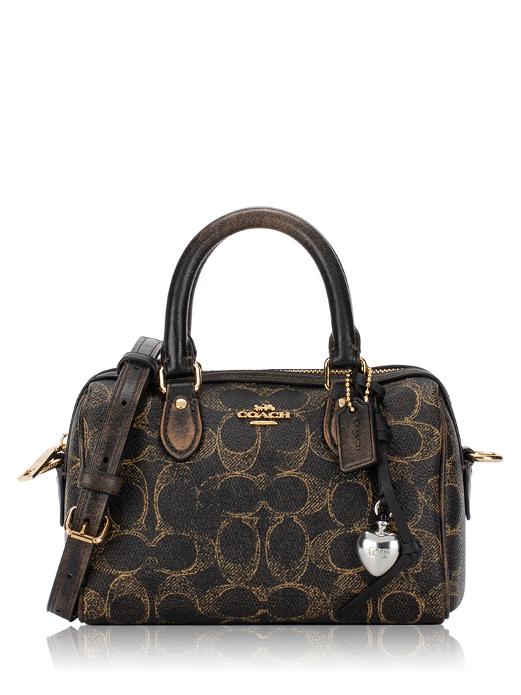 CDY29 Signature Loved Mini Rowan Crossbody With Charm Brown