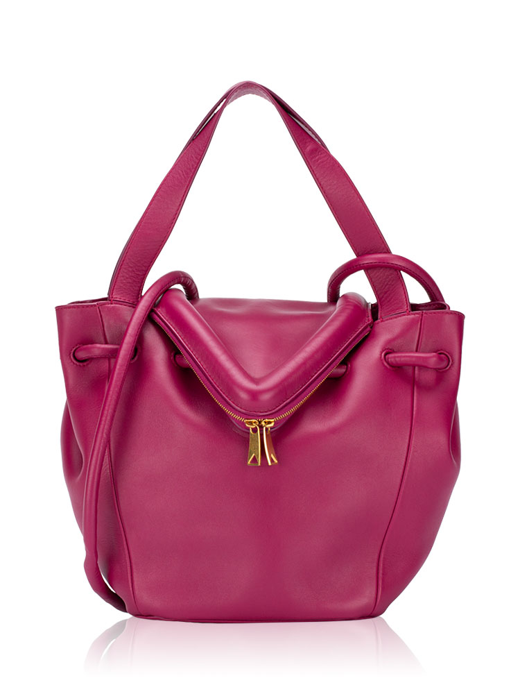 Calfskin Beak Small Tote Cinnabar