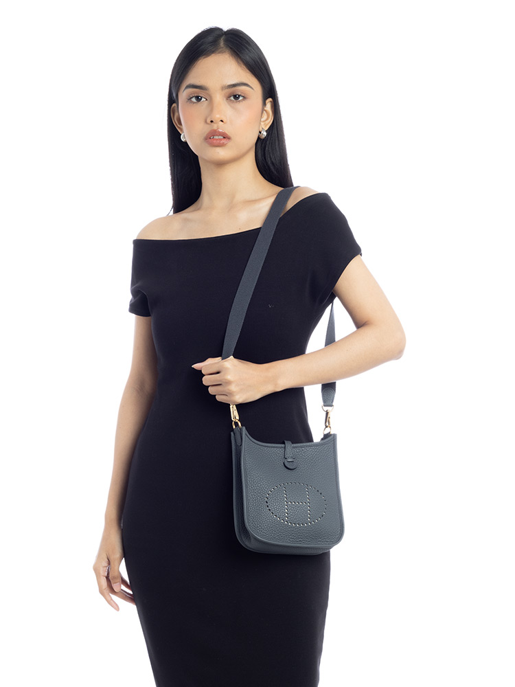 Taurillon Clemence Amazone Mini Evelyne 16 TPM Gris Misty