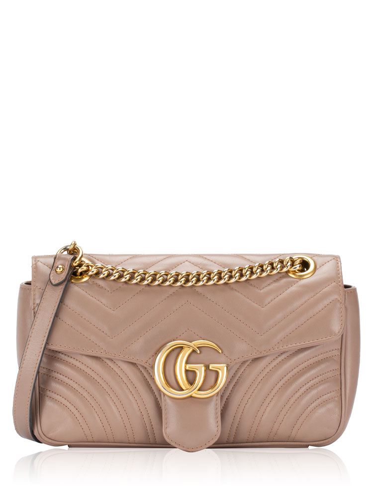 GG Marmont Matelasse Small Shoulder Bag Porcelain Rose