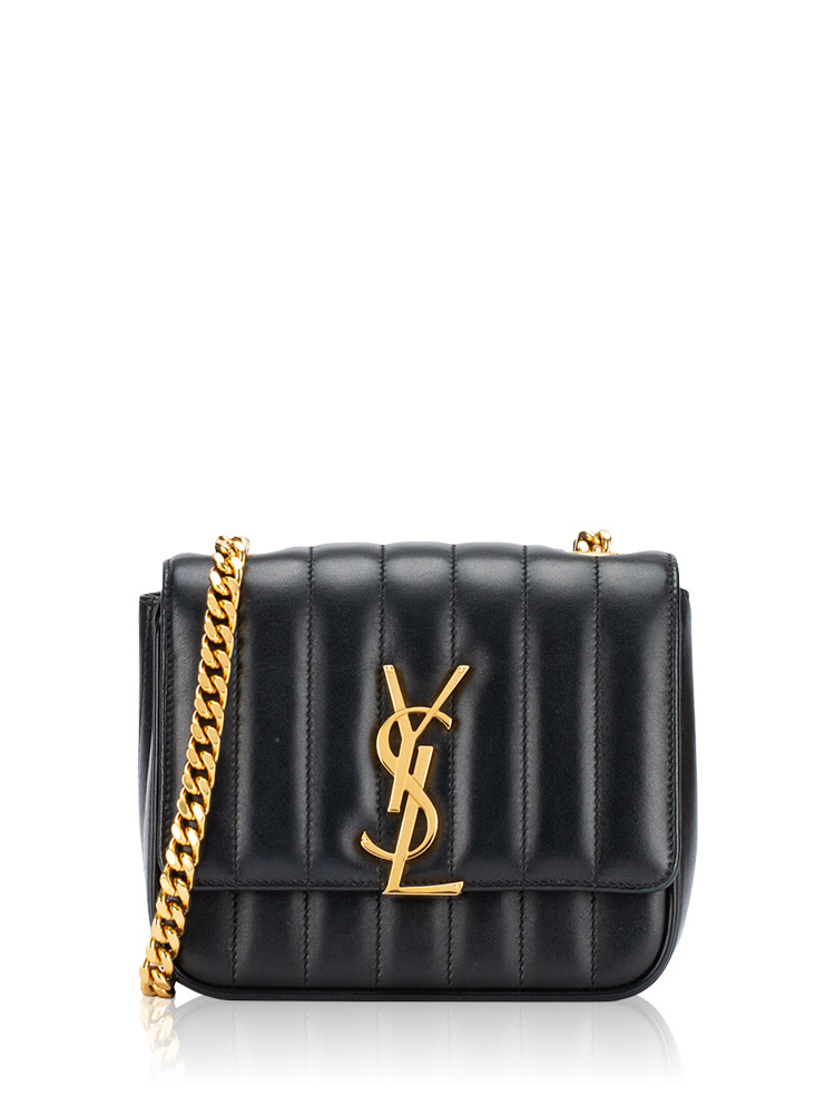 Monogram Matelasse Vicky Small Chain Shoulder Bag Noir