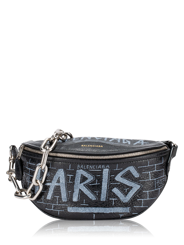 Graffiti All Over XXS Souvenir Belt Bag Black White