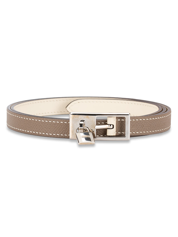 Epsom Swift Lucky 13mm Belt Etoupe Nata Sz 85