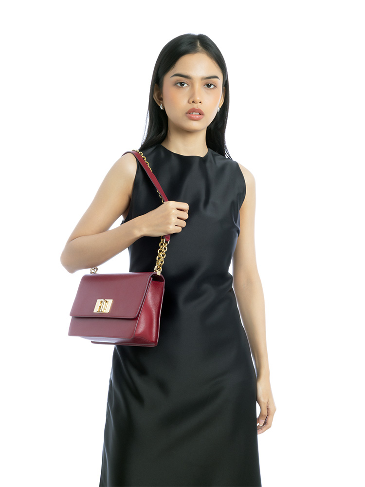 1927 Leather Small Crossbody Ciliegia