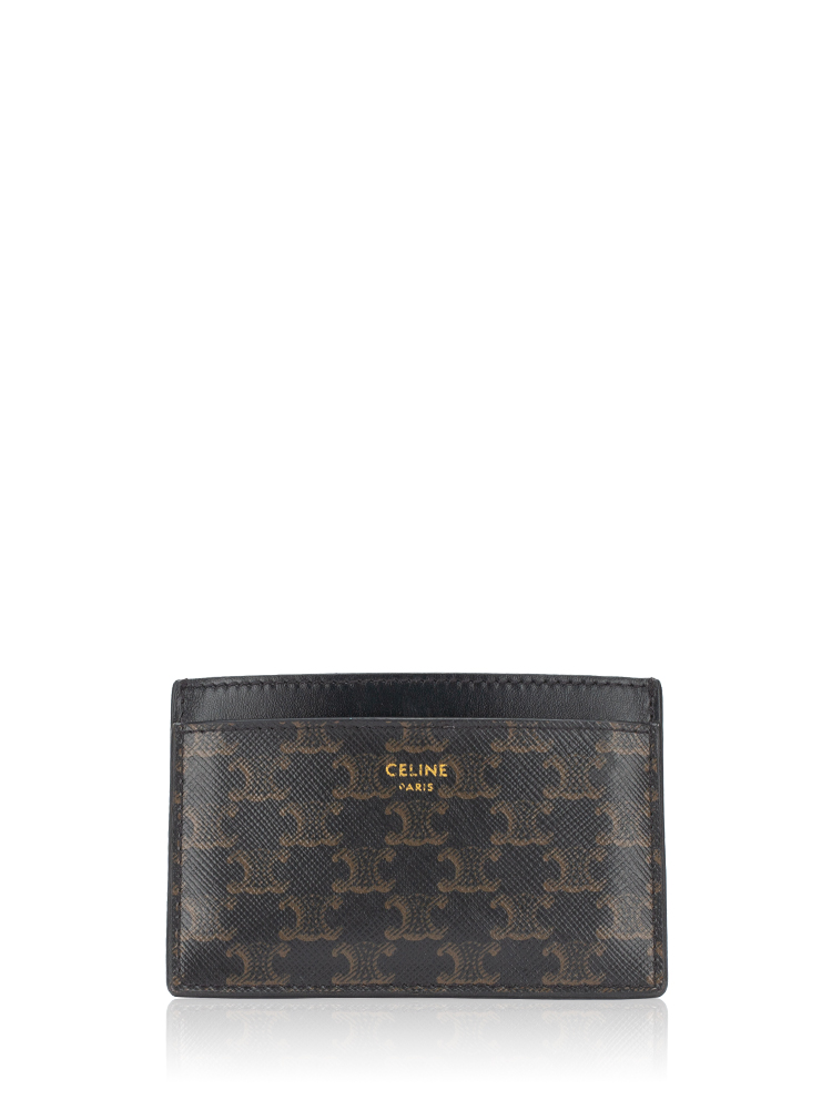 Triomphe Canvas Card Holder Black