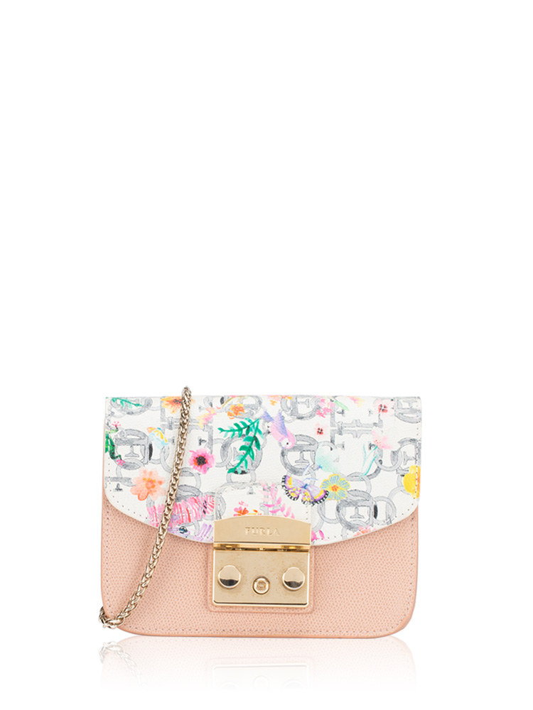 My Play Interchangable Flap Mini Crossbody Pink Floral