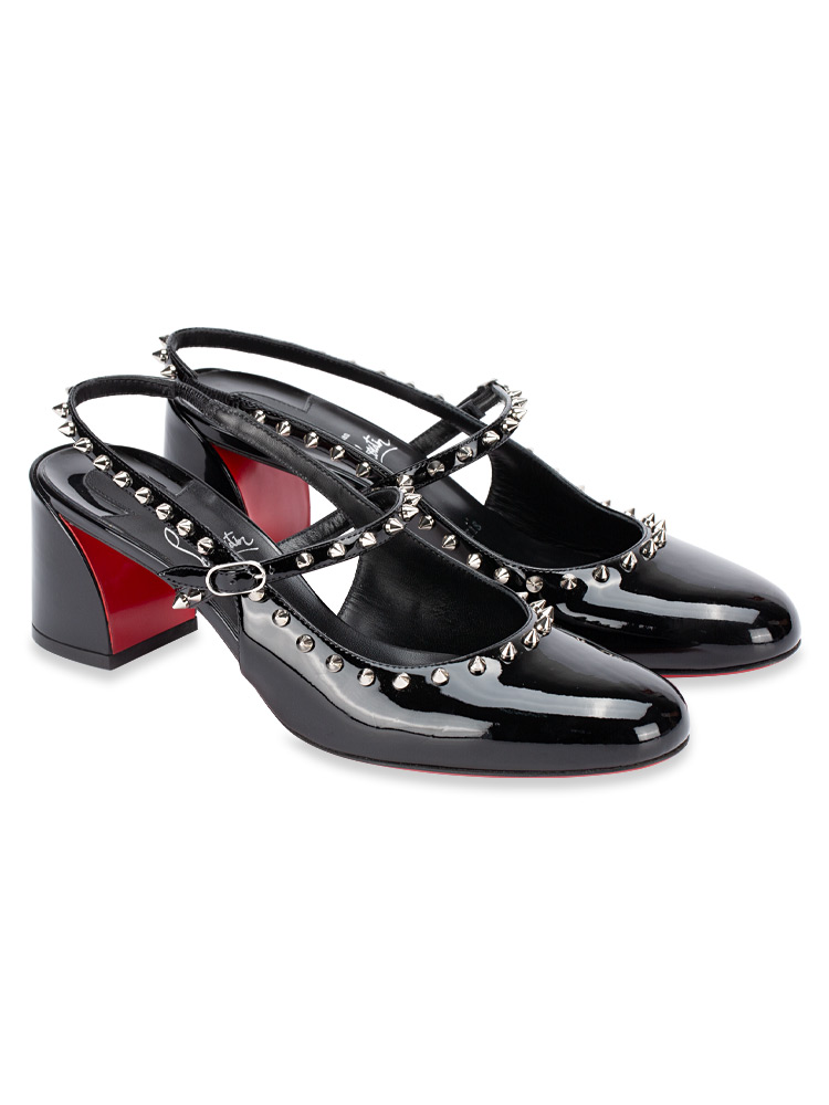 Patent Janispikes 55 Pump Black Sz 38