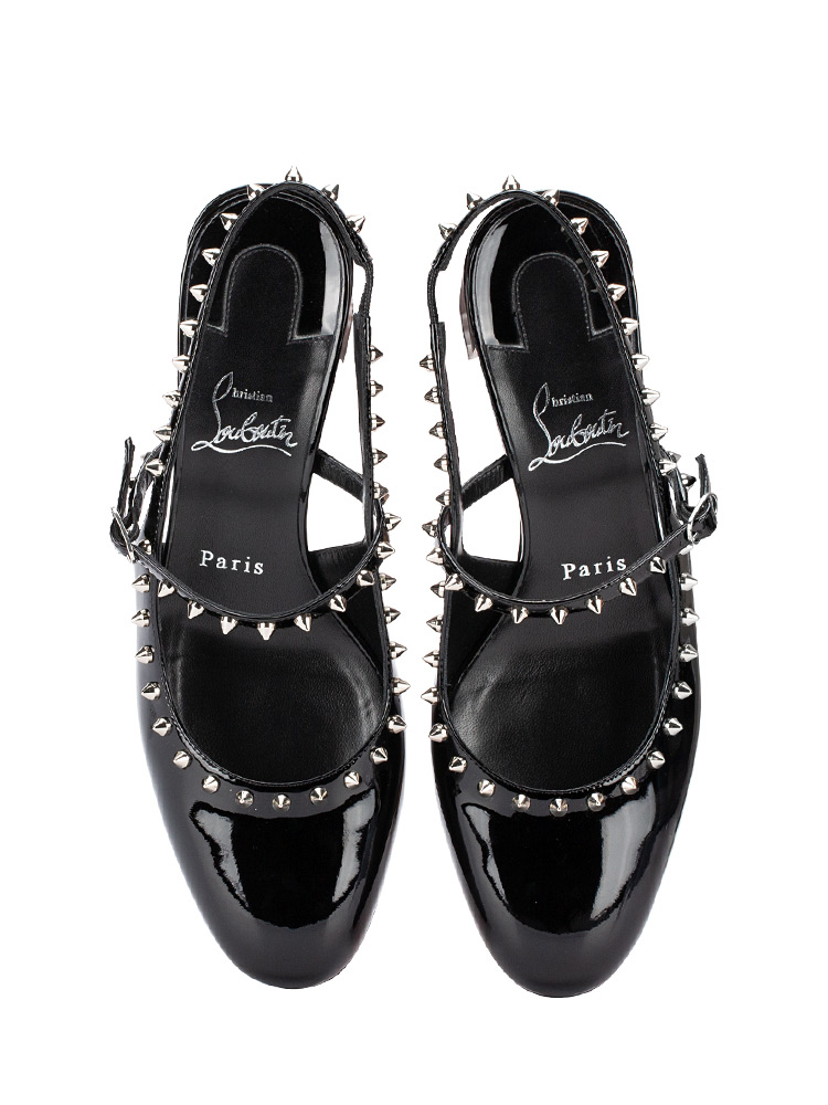 Patent Janispikes 55 Pump Black Sz 38