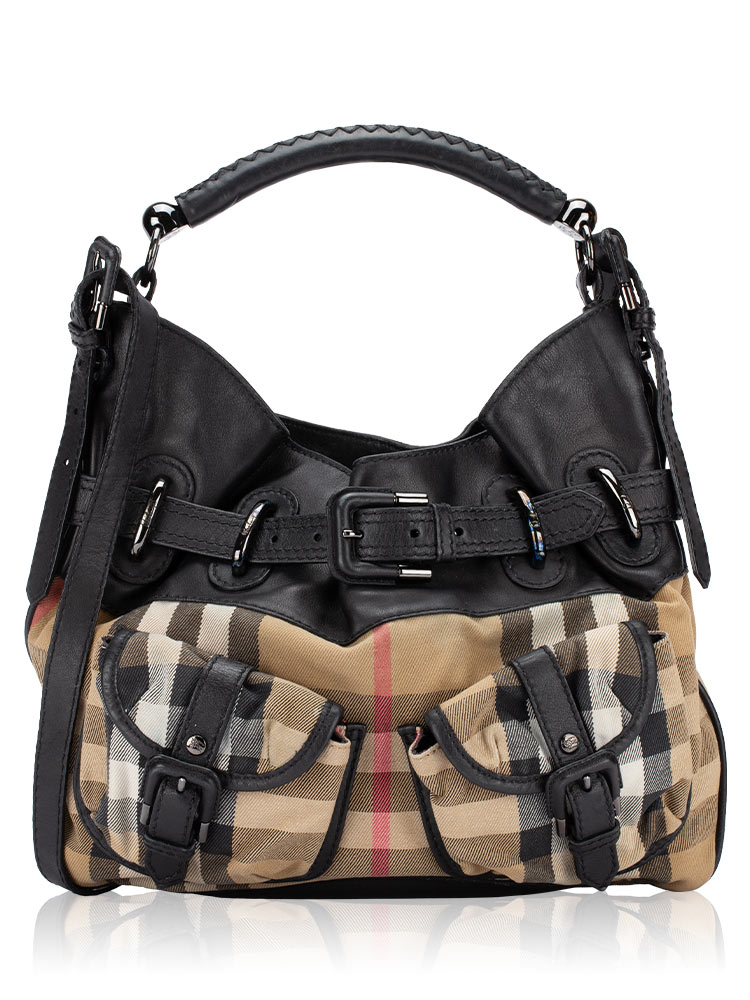 House Check Bromley Hobo Black