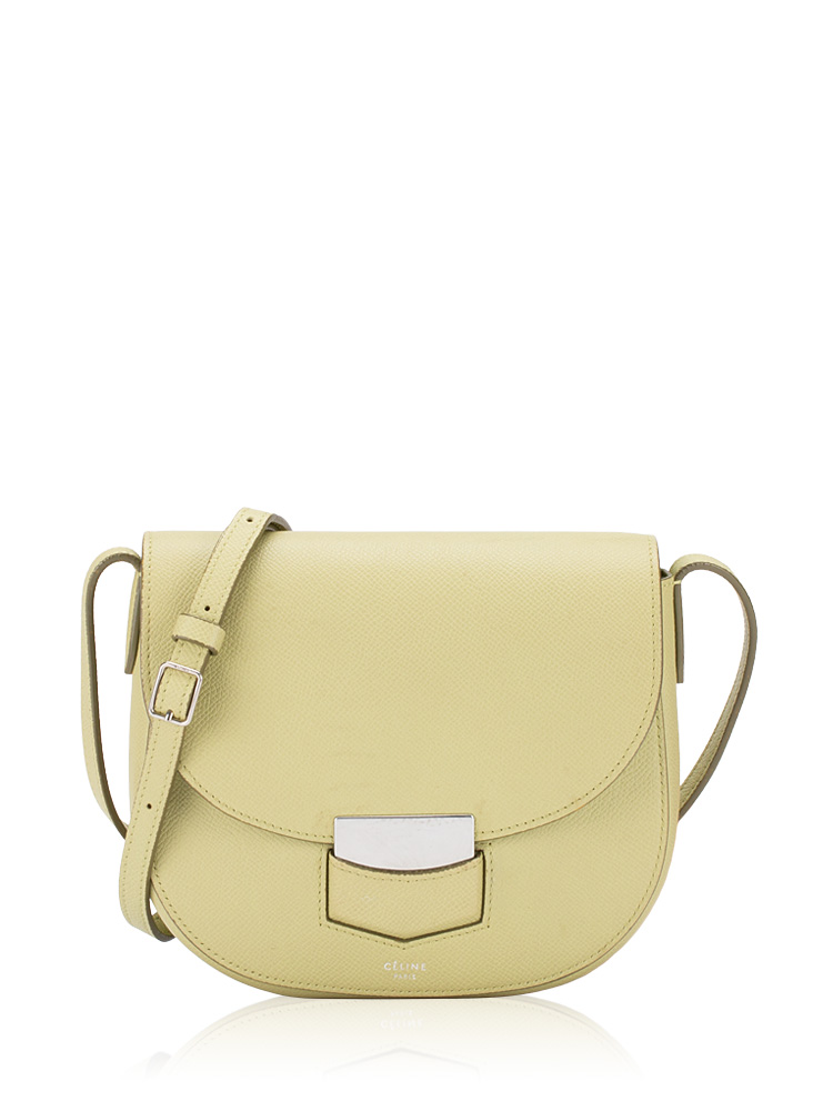 Grained Calfskin Trotteur Small Shoulder Bag Jade