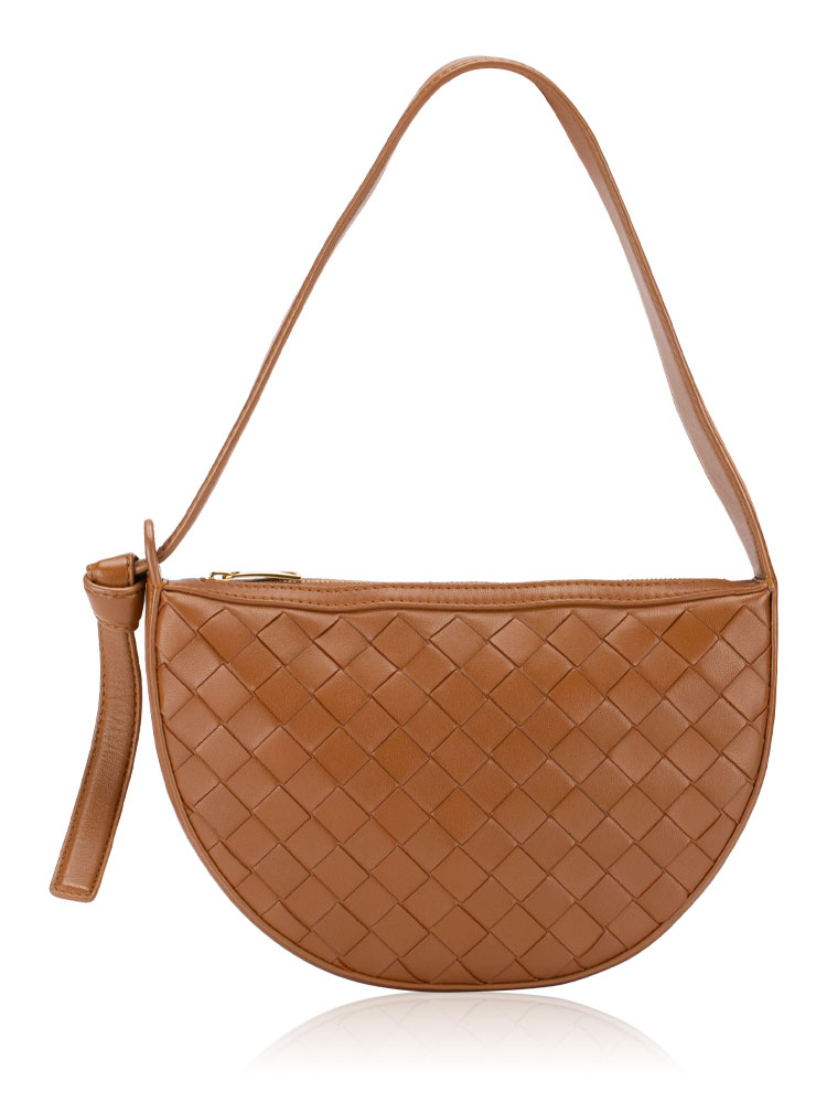 Nappa Intrecciato Sunrise Mini Shoulder Bag Cognac